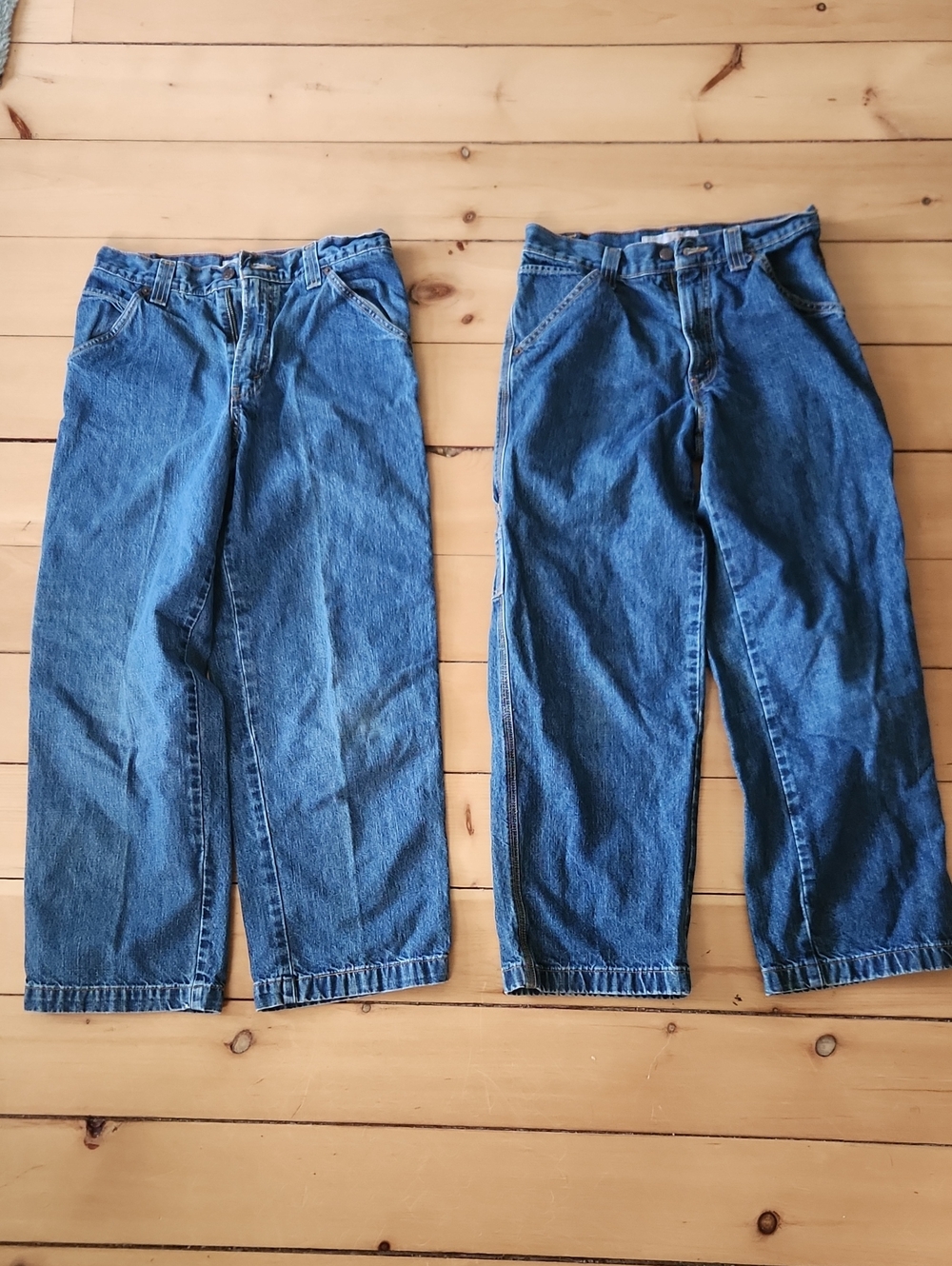 Lot Of Levi's Kids Blue Denim Relaxed Cargo Jeans
